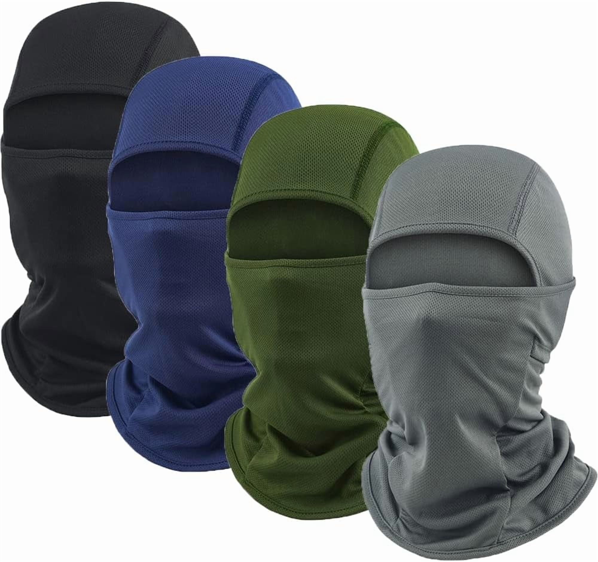 Liho Balaclava Face Mask, 4PCS Ski Mask for Men Women, Cold Weather Face Cover, Sun UV Protection Breathable Windproof Balaclava Hood Tactical Neck Warmer for Hunting Cycling Snow A605