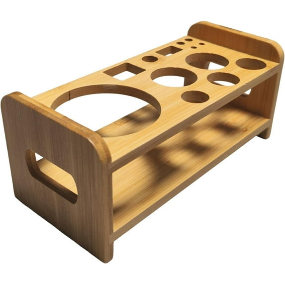 Liho Cocktail Shaker Wooden Rack Bamboo Shake Rack Bar Bottle Rack Wedding Display Stand Gift Kitchen Stable Multifunction Barware Drinkware Set A605