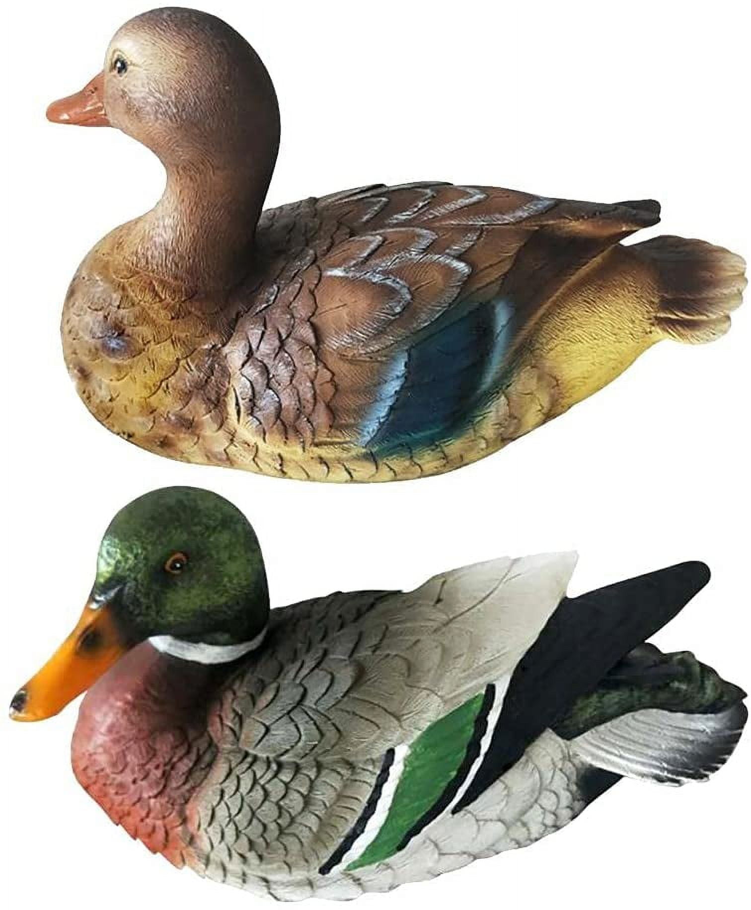 Liho Duck Sculpture,Floating Pond Decor Garden Pool Decoration Resin Duck Statue with Sturdy Material, for Garden Pond, Pool Decor (Fishery) A605