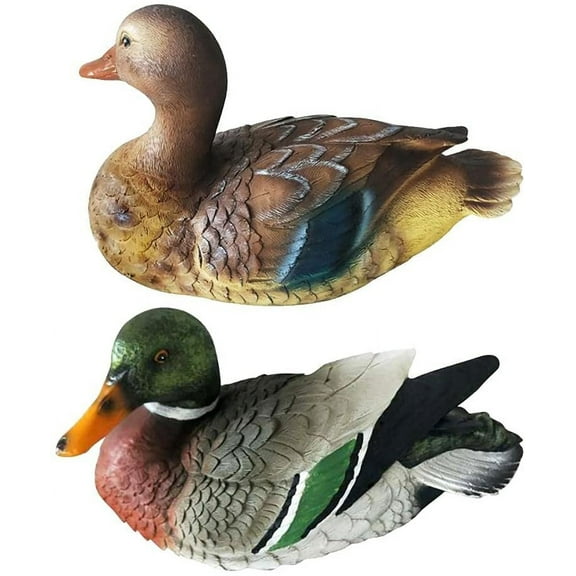 Liho Duck Sculpture,Floating Pond Decor Garden Pool Decoration Resin Duck Statue with Sturdy Material, for Garden Pond, Pool Decor (Fishery) A605