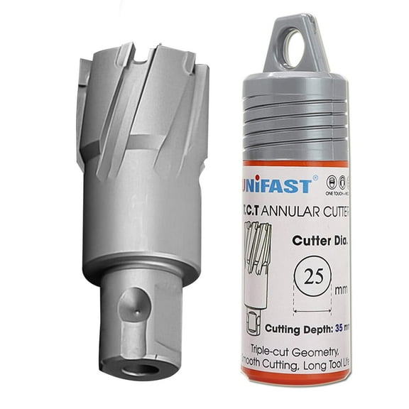 Yoqb 26MM x 35MM High Speed Steel Cyclone Annular Cutter,Metal Hole Cutter for Stainless Steel, Metal, Iron, Steel, Brass,Wood 1PCS A110