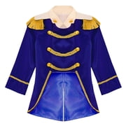 LiiYii Baby Boys Medieval Royal Prince Tailcoat Jacket Tassel Long Sleeve Vintage Tuxedo Coat Royal Blue 3T