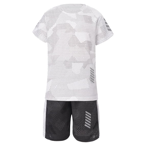 LiiYii Boys Soccer Sports Training Uniforms Kids Youth Athletic Football Soccer Jersey Shirt and White 170