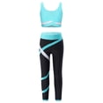 thumbnail image 1 of LiiYii Girls 2 Piece Sport Outfit Kids Tank Top Bra with Athletic Leggings Skating Gym Pants Set Blue Green 8, 1 of 6