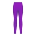 thumbnail image 1 of LiiYii Girls' Active Yoga Tights Athletic Sports Workout Stretchy Dance Leggings Running Compression Purple 8, 1 of 6