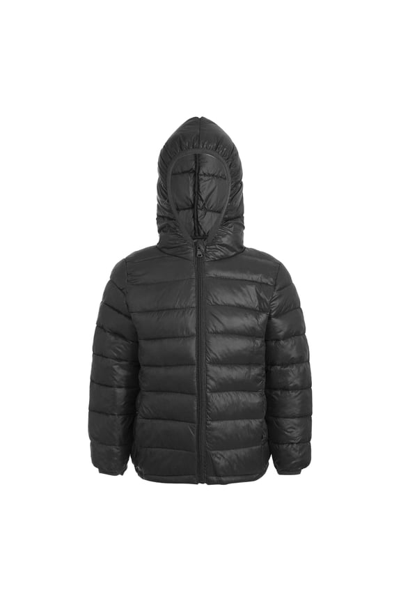 Girls Boys Winter Jacket Coats Packable Down Puffer Jacket Water Resistant Bubble Puffer Black 140