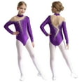 thumbnail image 1 of LiiYii Girls Sparkly Gymnastics Dance Leotard Athletic Bodysuit Figure Ice Skating Jumpsuit Ballerina Outfit Purple 8, 1 of 6