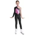 thumbnail image 1 of LiiYii Ice Skating Training Bodysuit for Girls Gymnastic Jumpsuit Metallic Patchwork Figure Ice Pink 10, 1 of 7