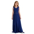 thumbnail image 1 of LiiYii Kids Girl Sleeveless Chiffon Pageant Dress Flower Girl Dresses Birthday Evening Wedding Party Gown Blue 10, 1 of 7