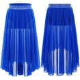 thumbnail image 1 of LiiYii Kids Girls' Irregular Wrap Skirt Latin Jazz Lyrical Dance Costume Ballet Tutu Dress Ballroom Dancewear Blue 10, 1 of 7