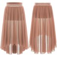 thumbnail image 1 of LiiYii Kids Girls' Irregular Wrap Skirt Latin Jazz Lyrical Dance Costume Ballet Tutu Dress Ballroom Dancewear Dusty Pink 8, 1 of 6