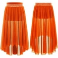 thumbnail image 1 of LiiYii Kids Girls' Irregular Wrap Skirt Latin Jazz Lyrical Dance Costume Ballet Tutu Dress Ballroom Dancewear Orange 14, 1 of 6