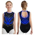 thumbnail image 1 of LiiYii Kids Girls Rhinestone Gymnastics Leotard Ballet Dance Biketard One Piece Tumblin Unitard Jumpsuit Blue 12, 1 of 6
