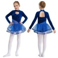 thumbnail image 1 of LiiYii Kids Girls Sequin Leotard Ballet Tutu Dress Lyrical Ballerina Outfit Modern Ballroom Dance Costume Blue 6, 1 of 7