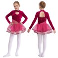 thumbnail image 1 of LiiYii Kids Girls Sequin Leotard Ballet Tutu Dress Lyrical Ballerina Outfit Modern Ballroom Dance Costume Hot Pink 14, 1 of 6
