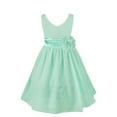 thumbnail image 1 of LiiYii Kids Girls Wedding Pageant Bowknot Petals Rose Flower Girl Dress Junior Bridesmaid Party Prom Turquoise 2, 1 of 7