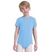 LiiYii Kids Special Needs Adaptive Clothing Anti-Strip Romper Short Sleeve Buttons Crotch Bodysuit Light Blue 14