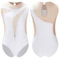 thumbnail image 1 of LiiYii Leotard for Girls Ballet Dance One Piece Outfit Gymnastics Tumbling Biketard Athletic Activewear White 6, 1 of 6