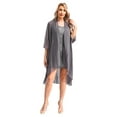 thumbnail image 1 of LiiYii Womens Floral Lace Midi Dresses with Jacket 2 Piece Set Sleeveless Summer Cocktail Wedding Grey S, 1 of 9