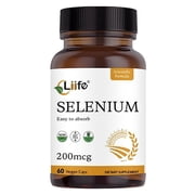 Liife Selenium 200 mcg-L-Selenomethionine with Vitamin E & Vitamin B2- Antioxidant for Energy, Heart, Immune Support