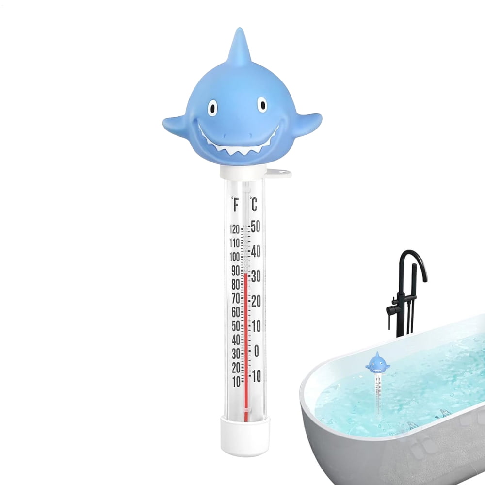Liilaimic Floating Pool Temp Gauge Shark Bath Temp Measuring Tool ...