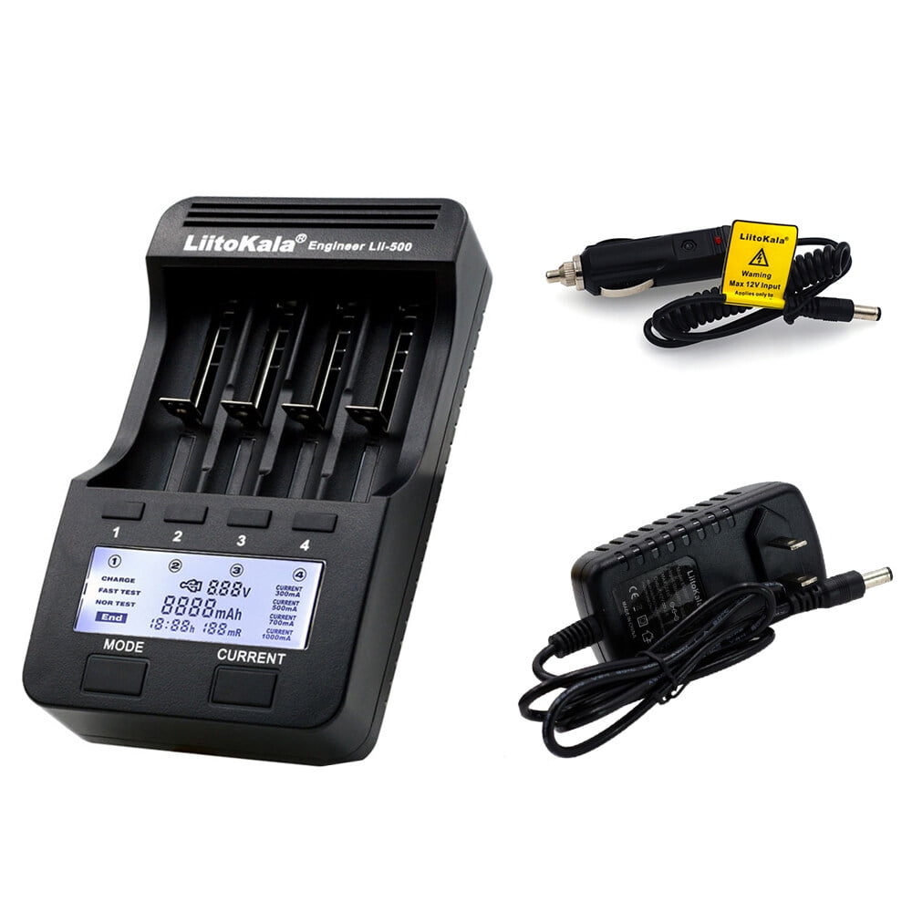 Liitokala 4 Lü Pil Şarj Cihazı Aleti Lcd Ekranlı 18650 26650 14500 AA AAA Modellere Uyumludur