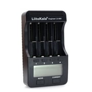 LiitoKala Lii-500 4 Slots Smart Intelligent Battery Charger Kit for 3.7V Li-ion & 1.2V Ni-MH Rechargeable Battery LCD Display