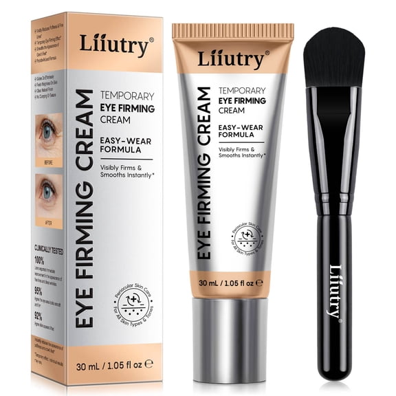 Liiutry Temporary Eye Firming Cream, Peptide-Infused Eye Care, Lightweight Makeup-Friendly Formula, 30ml