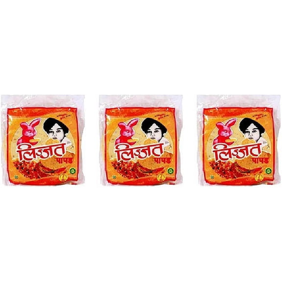 Lijjat Cumin Papad - 200 Gm - (3 pack)