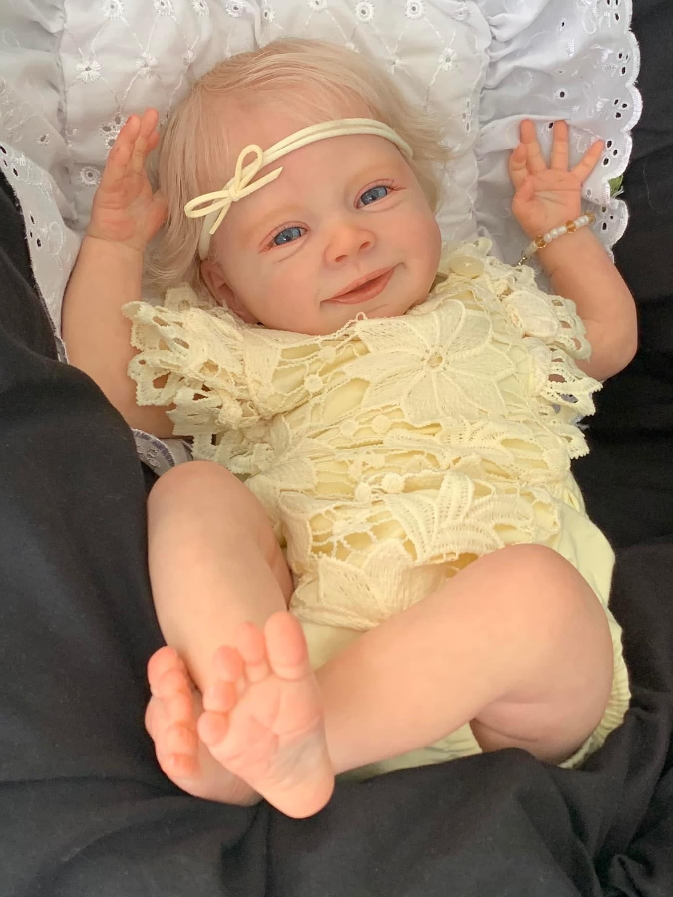 Likable Lifelike Reborn Baby Dolls Girl 19 inch 48 CM Cute Realistic Newborn Babies Handmade That Look Real Cloth Body Adorable Baby Doll Girl