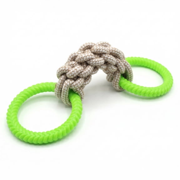 Likaty Dog Chew Toys for Aggressive Chewers, Indestructible Rope Dog Toy Puppy Chew Teething Toys for Large Medium Small Dogs,Green