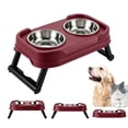 thumbnail image 1 of Likaty Elevated Dog Bowl Stand,2-in-1 Food & Water Station Raised Adjustable Cat Bowls-Red, 1 of 8