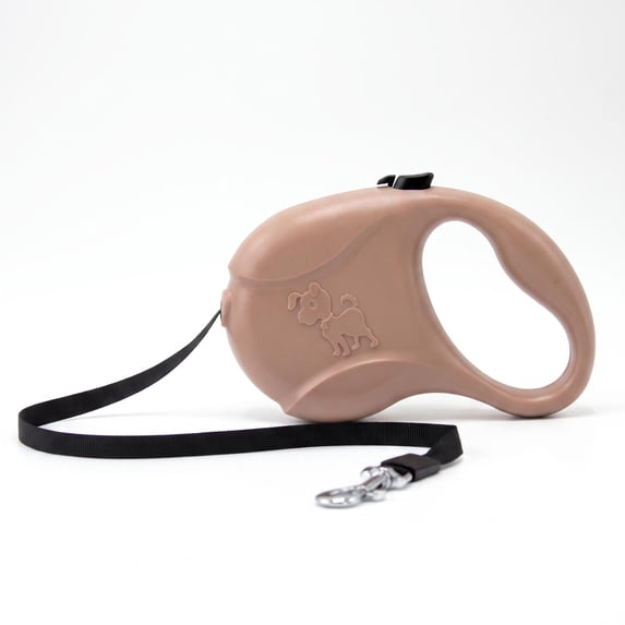 Likaty Retractable Dog Leash,16ft Strong & Durable Heavy Duty Walking Leash for S to L Dogs up to 55 lbs Non Slip Grip Leashes for Small Medium Dog Travel Accessories,Brown