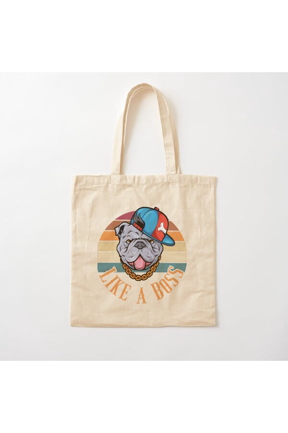 Like A Boss Canvas Tote Bags, Reusable Shopping Bag
