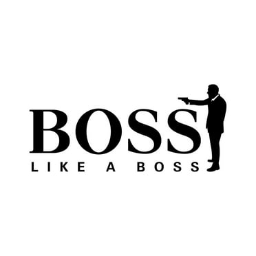 Like A Boss Sticker Decal Die Cut - Self Adhesive Vinyl - Weatherproof - Made in USA - Many Color and Sizes - jdm