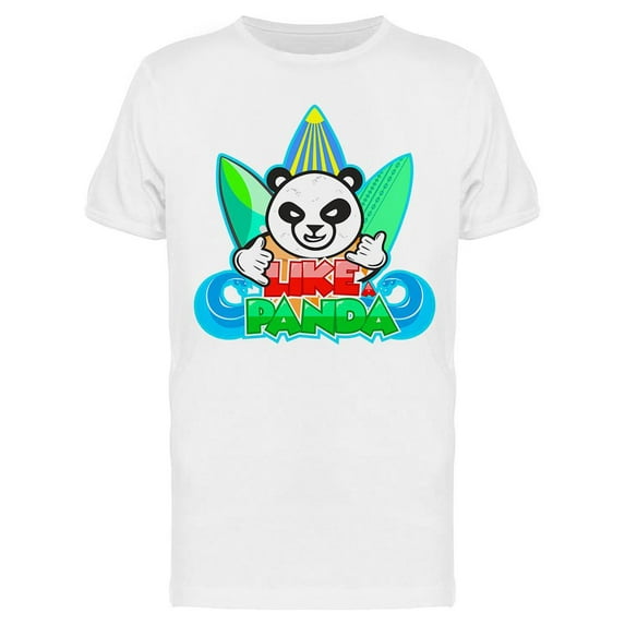 Like A Panda Surfboards T-Shirt Men -Image by Shutterstock, Male 3X-Large