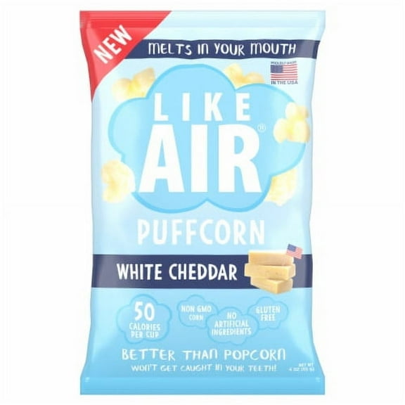 Like Air Like Air Baked Puffcorn White Cheddar - 4 oz Pack of 4