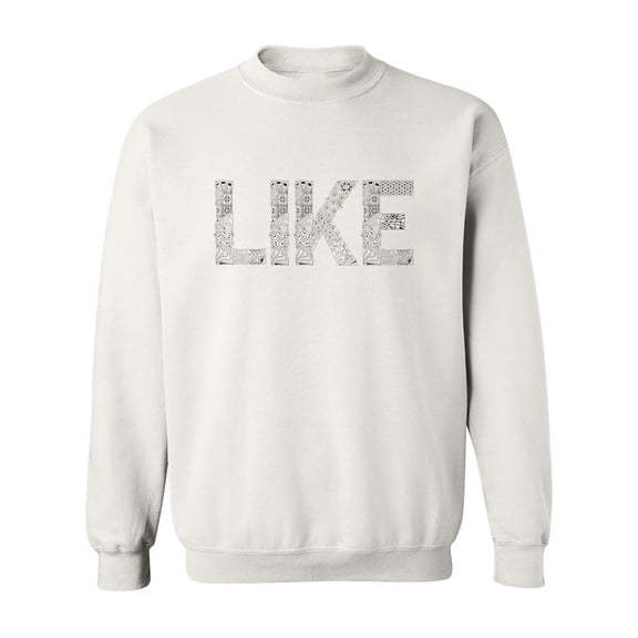 Like  Black And White Sweatshirt Men -Image by Shutterstock, Male 3X-Large