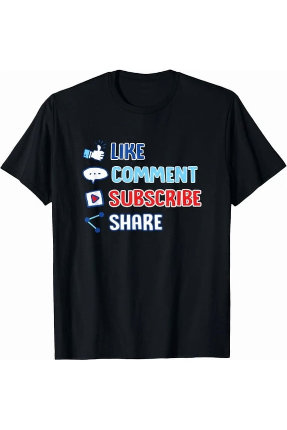 Like Comment Subscribe Cute Vlogger Streamer Gift Unisex T-Shirt