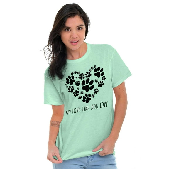 Like Dog Love Paw Print Heart Women's Graphic T Shirt Tees Brisco Brands S