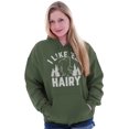 thumbnail image 1 of Like 'Em Hairy Bigfoot Legend Hoax Hoodie Sweatshirt Women Brisco Brands L, 1 of 6
