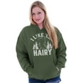 thumbnail image 1 of Like 'Em Hairy Bigfoot Legend Hoax Hoodie Sweatshirt Women Brisco Brands M, 1 of 6