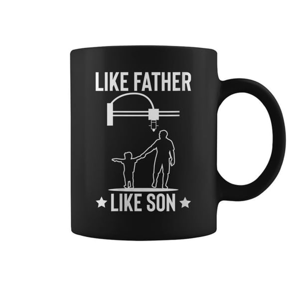 Like Father Like Son 3D Printer Printing Fathers Day Dad Coffee Mugs
