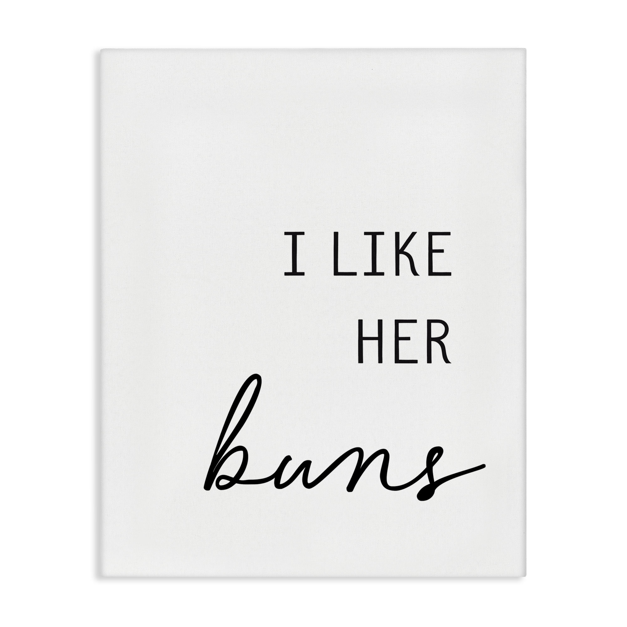 Like Her Buns Canvas Wall Art, design by Lettered and Lined