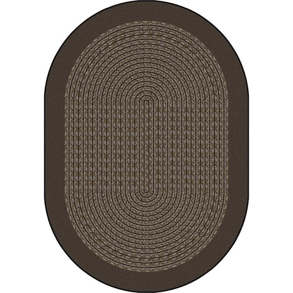 Joy Carpet Like Home Chocolate 10'9" x 13'2" Oval