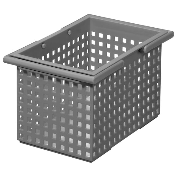 Like-It SCC-2 Universal Stacking Bathroom Storage Organizer Basket Tote, Gray