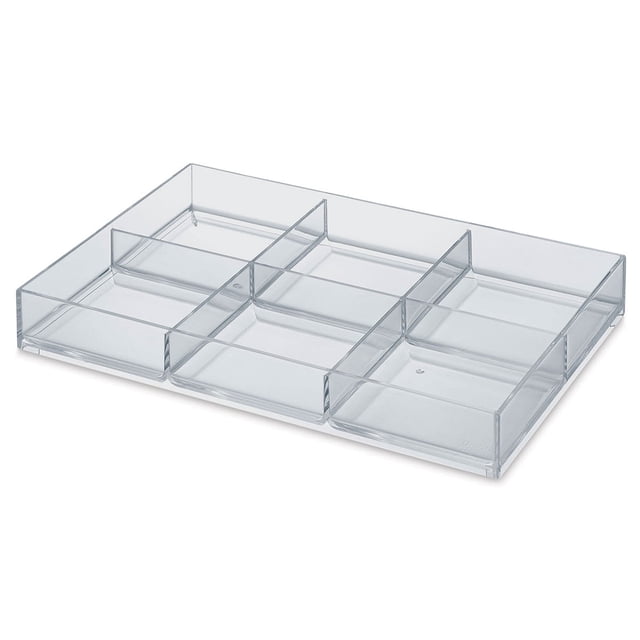 Like-It Stackable Tray - Large, 6 Divisions - Walmart Business Supplies