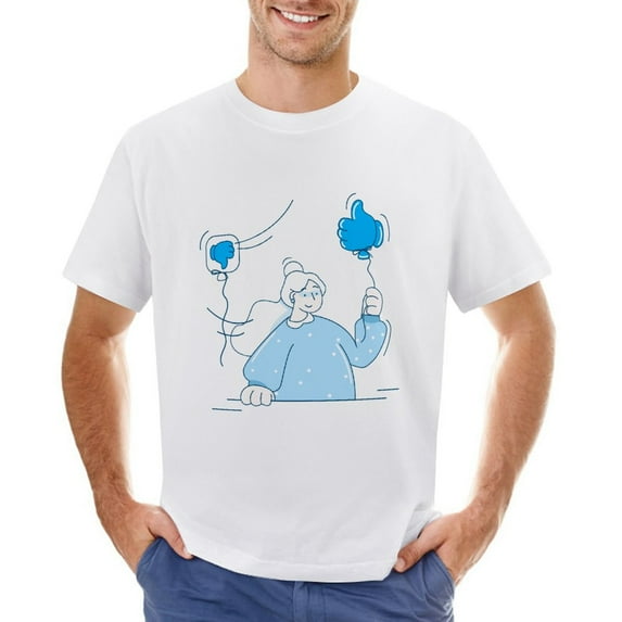Like Men’s Graphic T-shirt Vintage Short Sleeve Sport Tee White XS