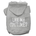 thumbnail image 1 of Like My Costume Screen Print Pet Hoodie, Grey - Large, 1 of 1