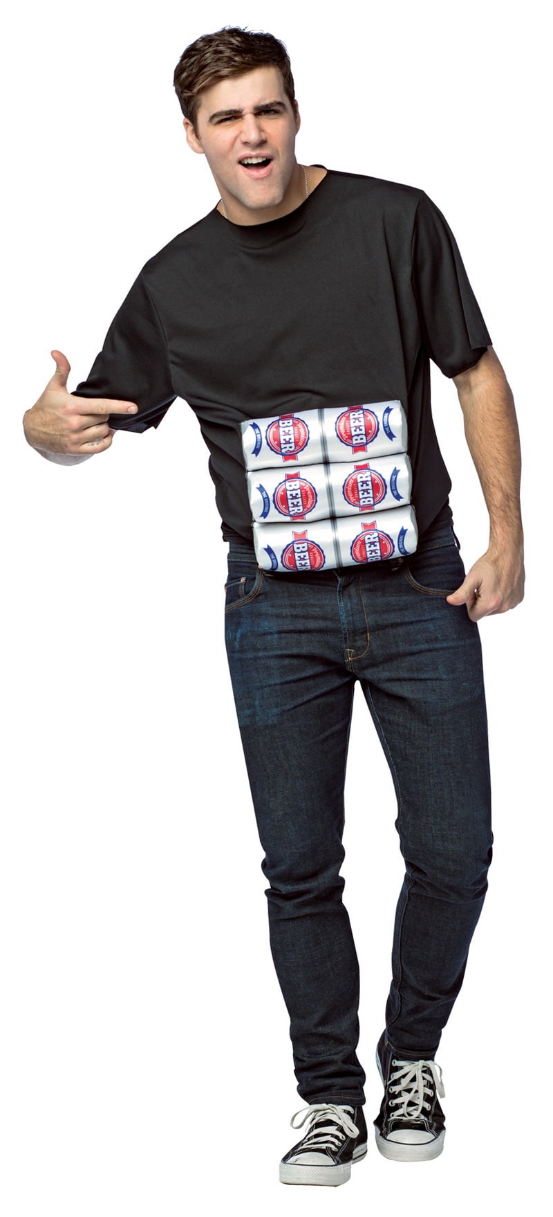 Like My Six Pack Men's Adult Halloween Costume, One Size, (40-46)